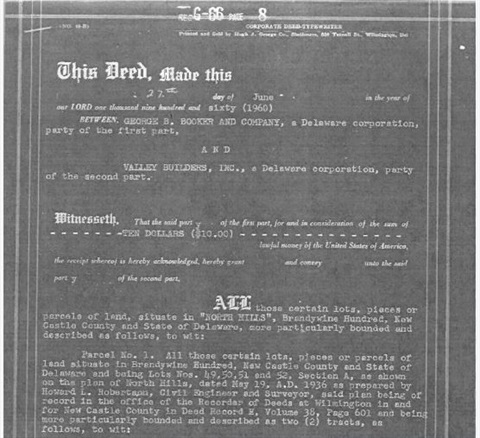 photo of racist language in deed microfim featured in news journal