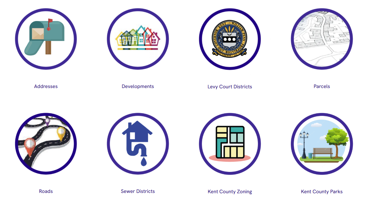 preview of open data page showing buttons to download data